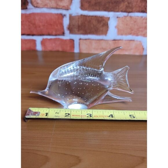 Clear Art Glass Angel Fish Paperweight - Picture 6 of 6
